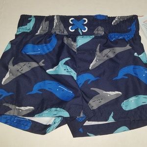 NWT Cat & Jack 9 month Swim Trunks / Swim Shorts